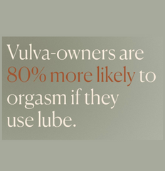 vulva owners are 80% more likely to orgasm if they use lube