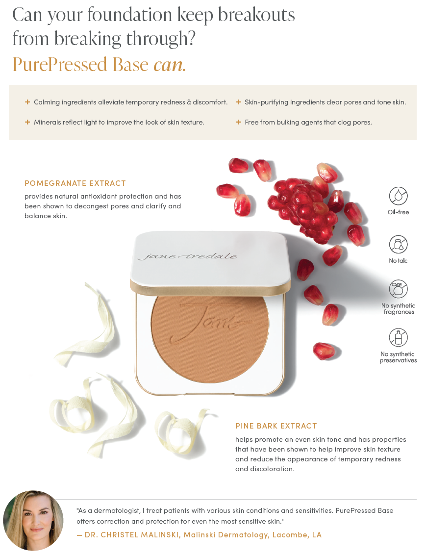 Jane Iredale PUREPRESSED Base Mineral Foundation Refillable