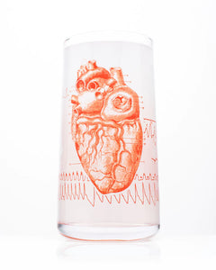 Get your heart pumping with this Anatomical Heart Drinking glass topped off with your favorite cold brew.