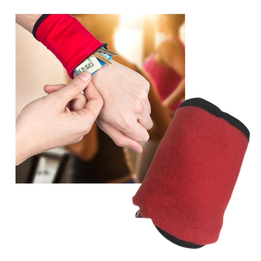 Wristband with Wallet Pocket - Carry your Cards and Cash Anywhere -