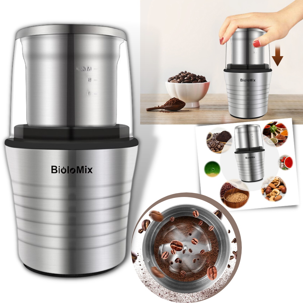 Coffee Grinder | Mini Electric Food Blender | Spice and Nut Grinder - 