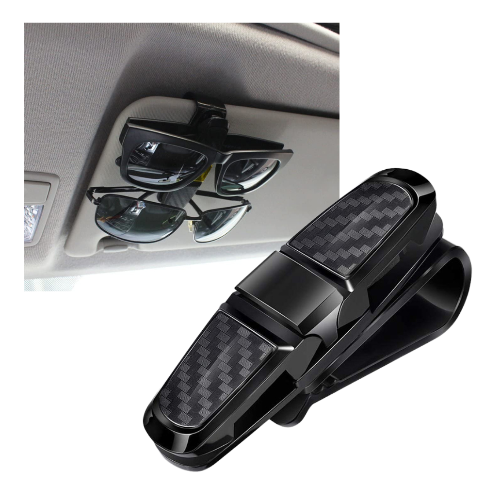 Solbrilleholder til solskærm i bilen - Perfekt opbevaring af solbriller - Ozerty