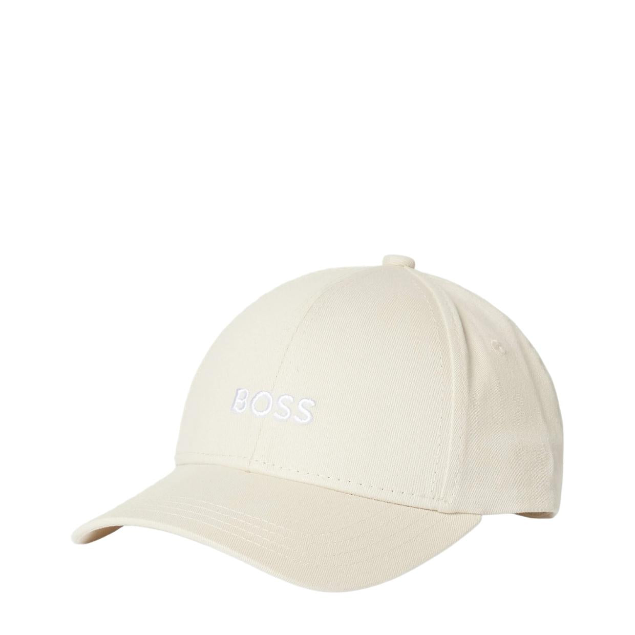 BOSS Embroidered Logo Zed Beige Cap – Retro Designer Wear