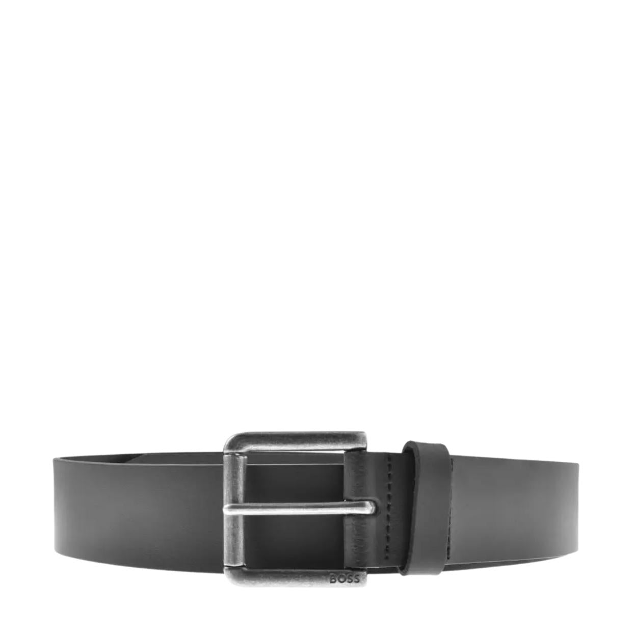 BOSS - Italian-leather belt with signature-stripe hardware