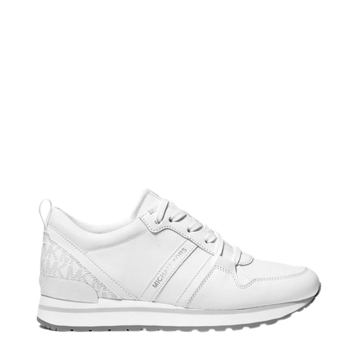 Michael Kors White Dash Logo Trainers – Retro Designer Wear