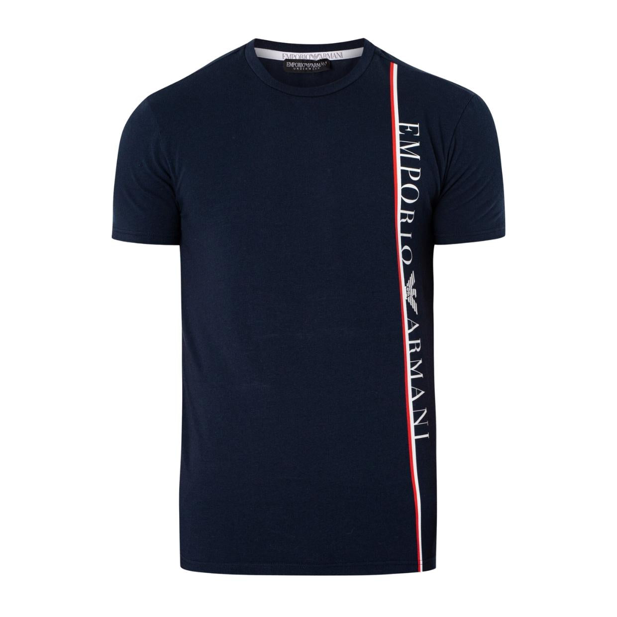 Emporio Armani Box Logo Navy Underwear T Shirt Retro Designer Wear