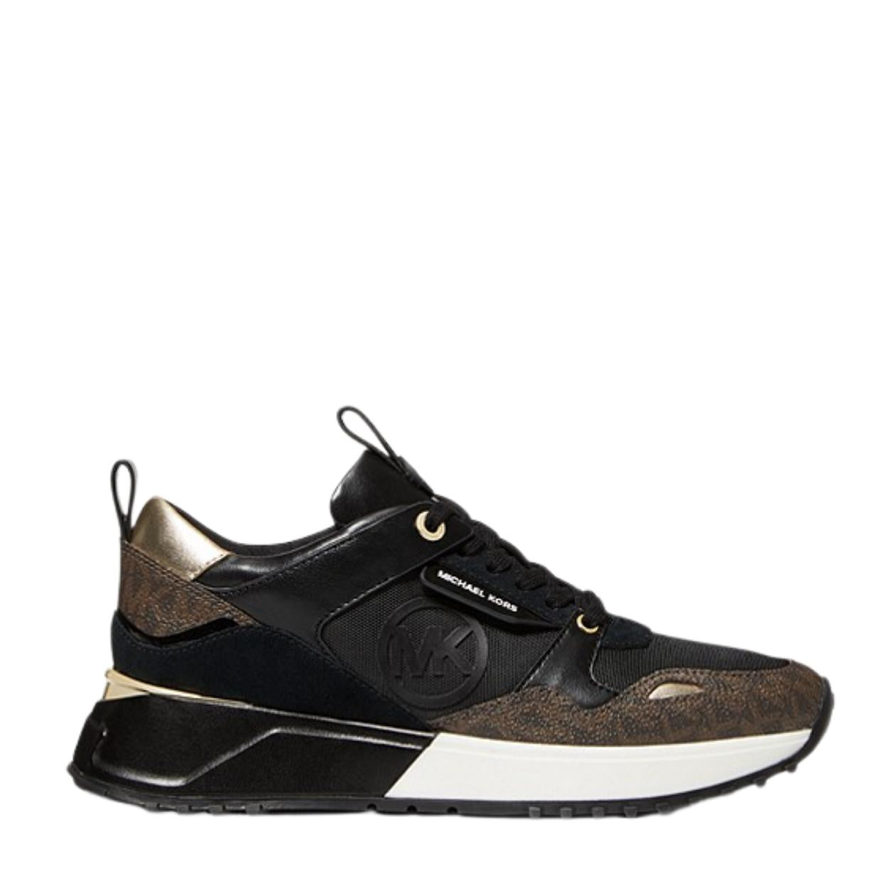 Michael Kors Black Theo Canvas Sneakers – Retro Designer Wear