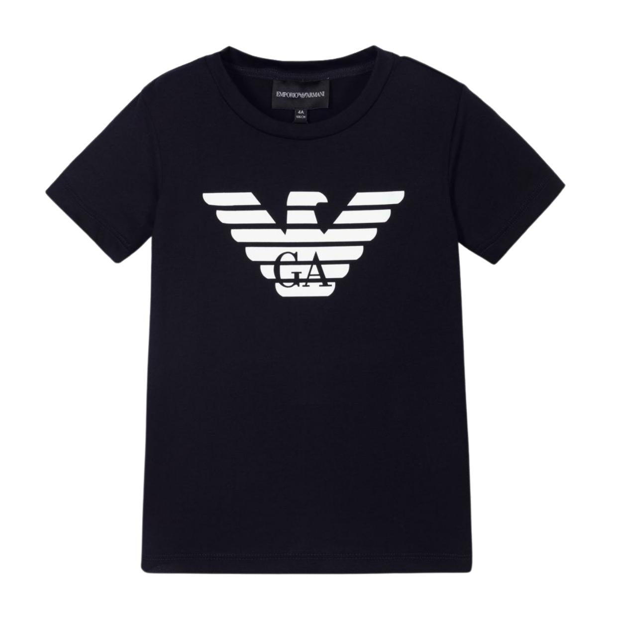 Emporio Armani Junior Red Eagle Print T-Shirt – Retro Designer Wear