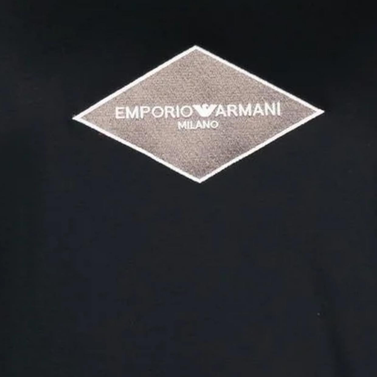 Emporio Armani Logo Patch T Shirt Retro Designer Wear