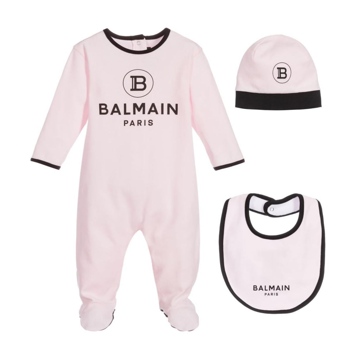 Balmain Kids cotton babygrow set (set of two) - White