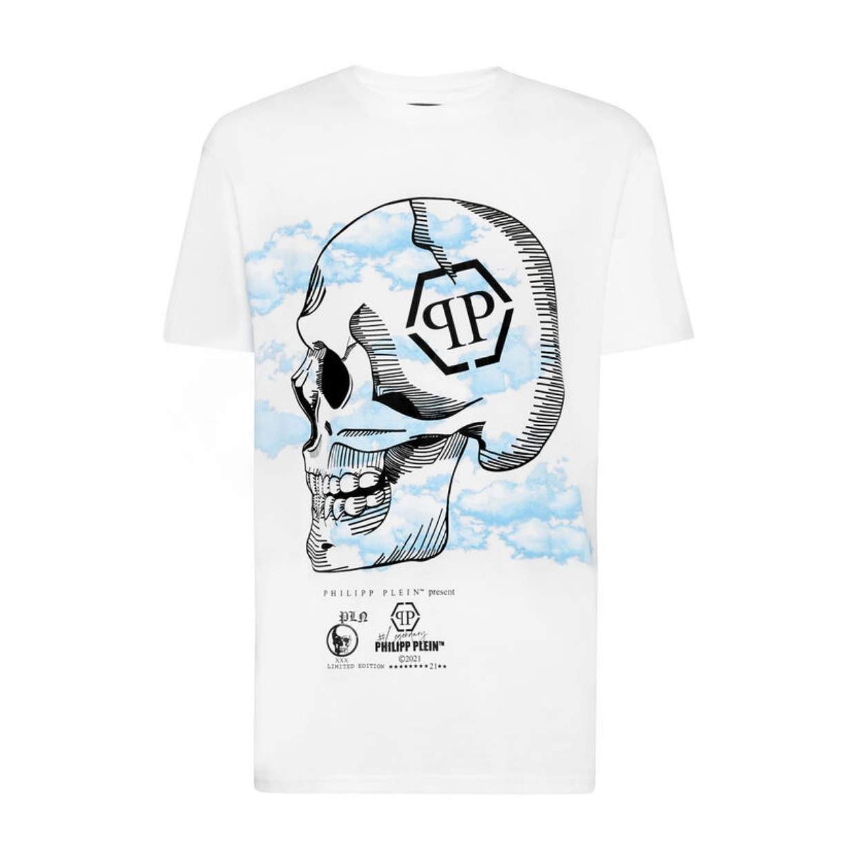 demonstratie Lief kijk in Philipp Plein White Round Neck SS T-Shirt – Retro Designer Wear