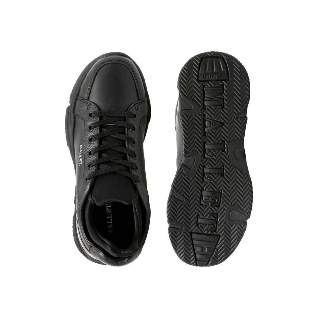 Mallet London Kids Black Kingsland Trainers – Retro Designer Wear