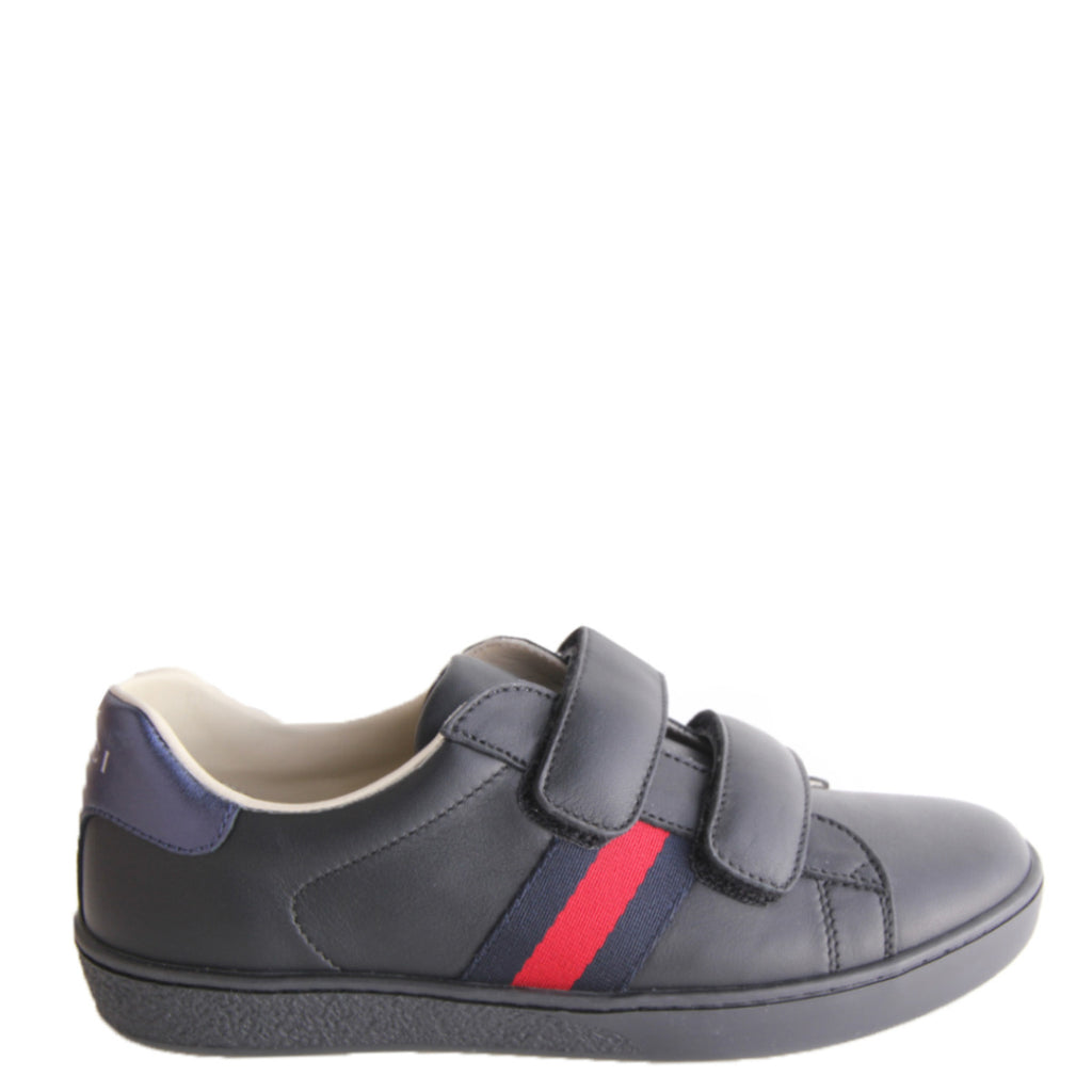 kids black gucci trainers