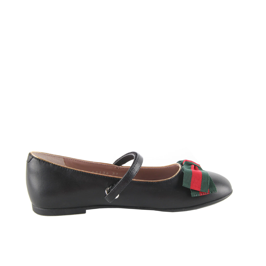 gucci web bow flats