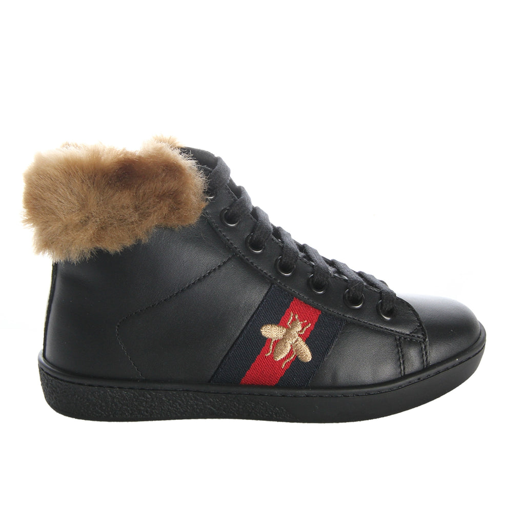 gucci trainers with fur