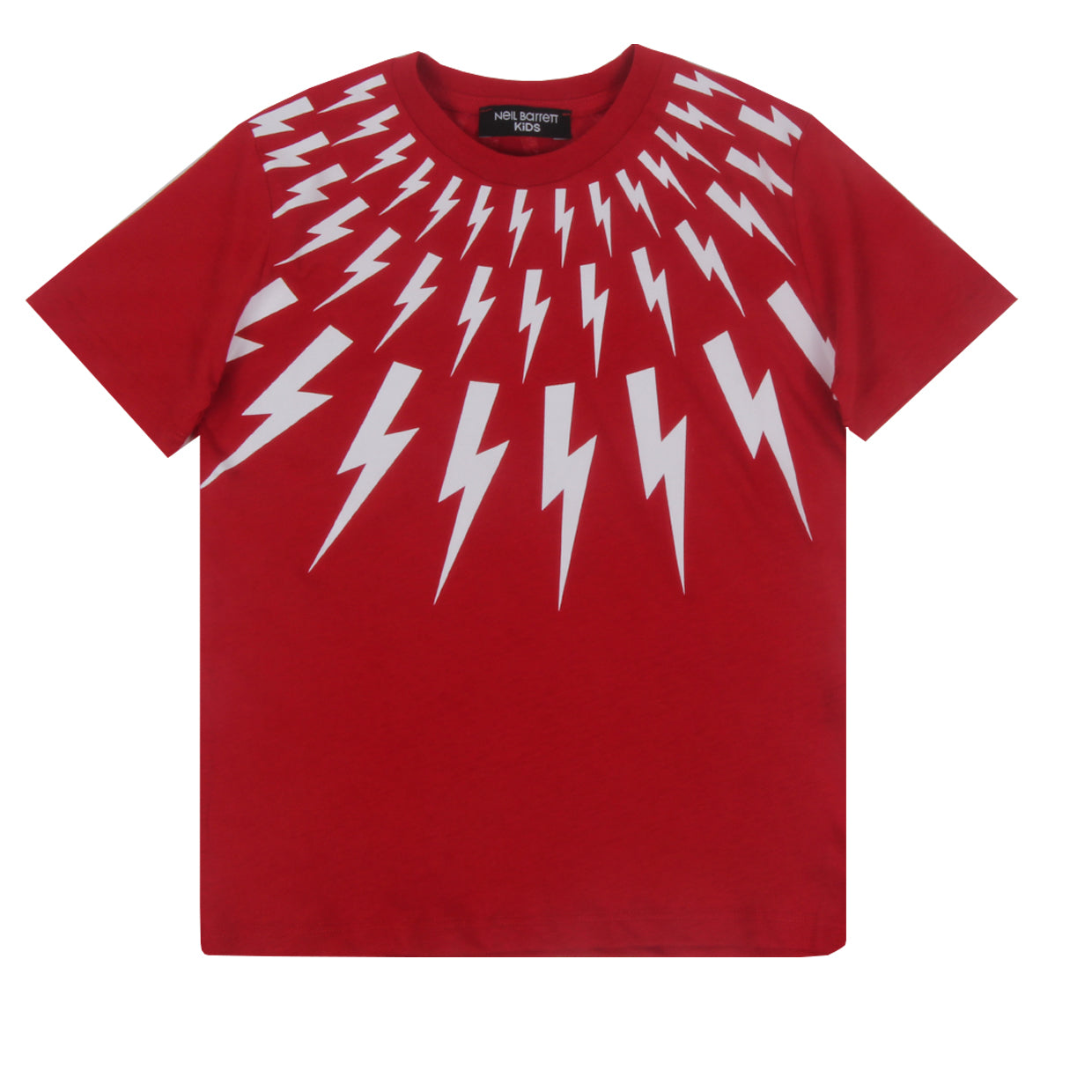 Neil Barrett Kids Thunderbolt Red T-Shirt – Retro Designer Wear