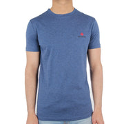 DSquared2 Red Leaf Logo Blue T-Shirt - Retro Designer Wear