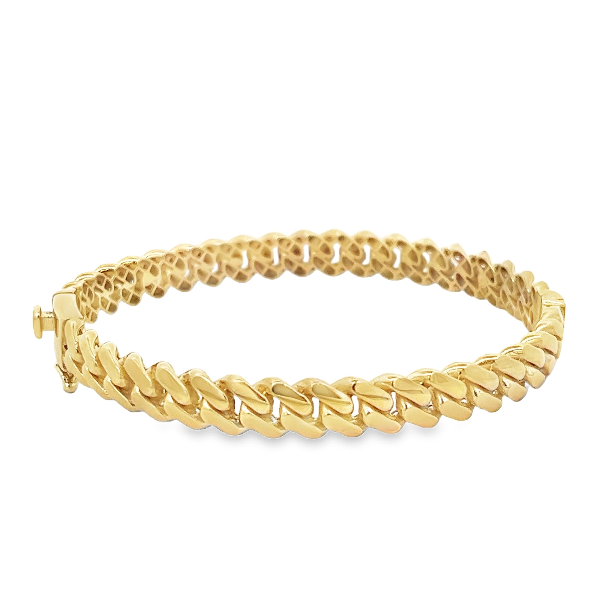 14KY CUBAN LINK 7MM BANGLE