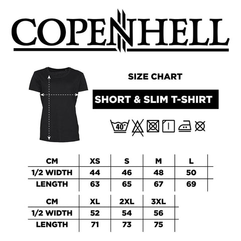 T-shirt - Short and Slim - Size Chart