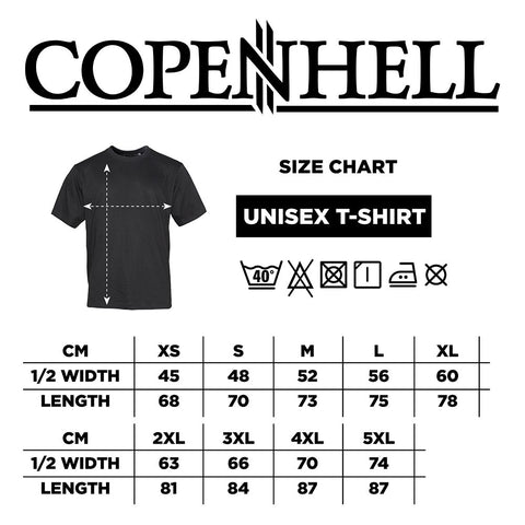 T-shirt - Unisex - Size Chart