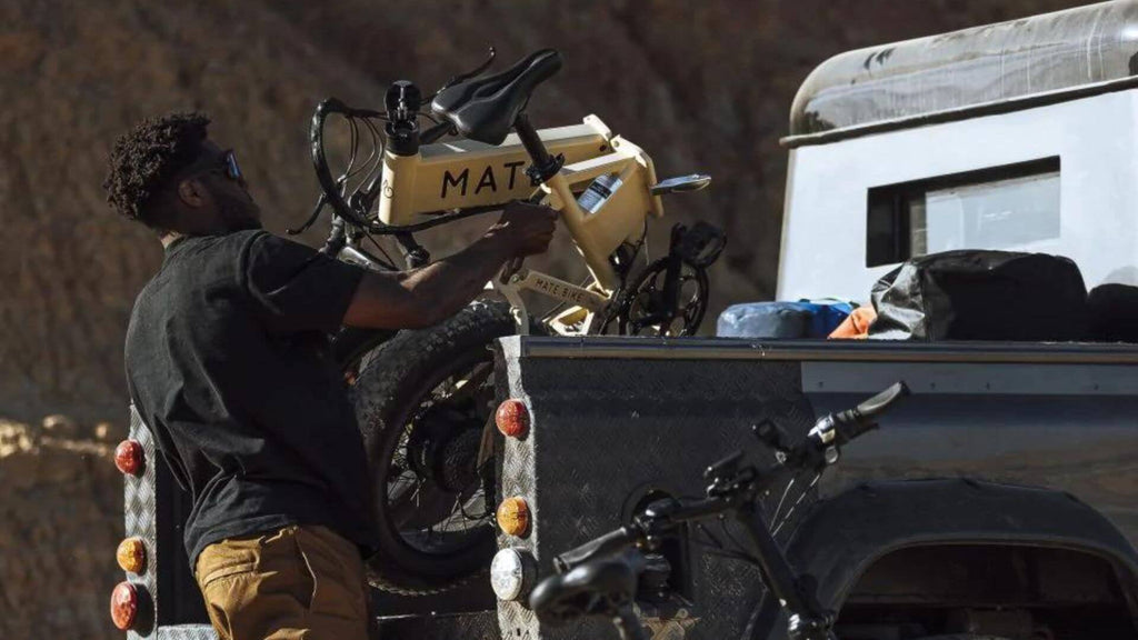 Mate X Folding E-bike in trunk