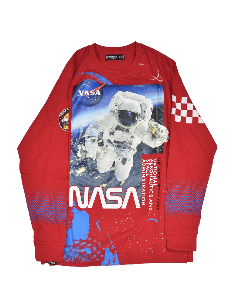 red nasa shirt