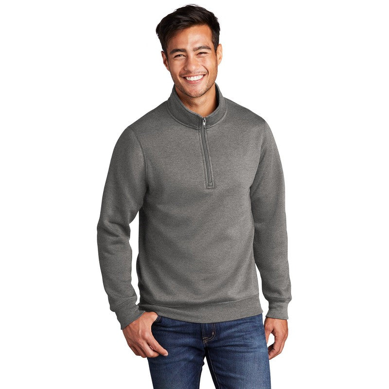 Port & Company ® Core Fleece 1/4-Zip Pullover Sweatshirt-Graphite Heat ...