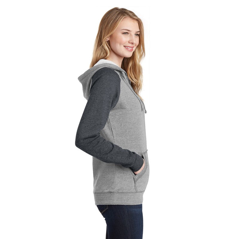 District ® Women's Lightweight Fleece Raglan Hoodie - Heathered Grey/ –  Capella Gift Store