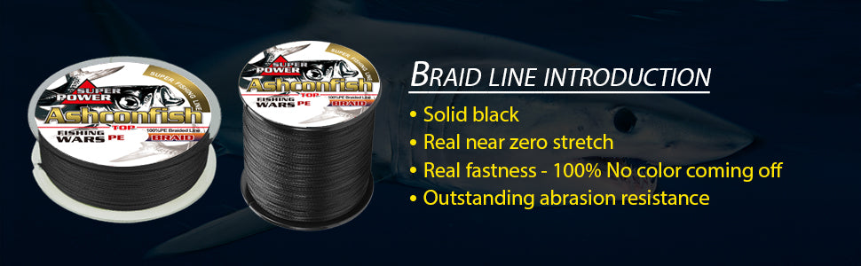 Real Color Fastness - Best Braided Fishing Line 547 Yds - The One & th – Ashconfish  Fishing Tackle