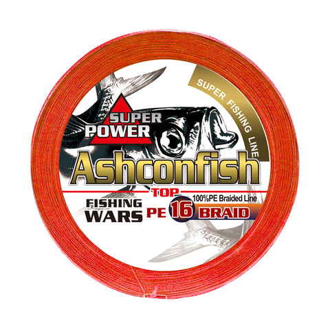 Ashconfish Hollow Core Fishing Line 16 Strands Braid