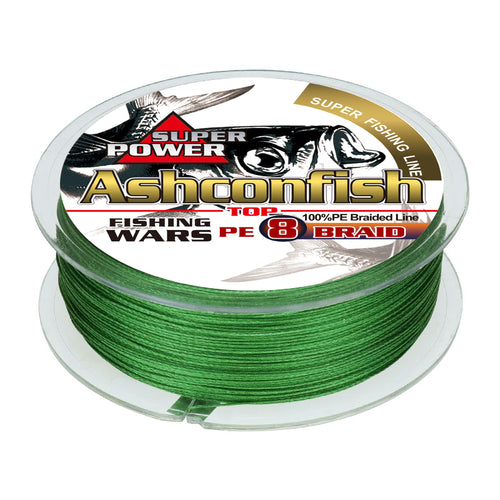 Braided Fishing Line - 8 Strands 6-300LB PE Braid - Army Green