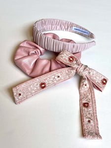 Pink Pleated Headband