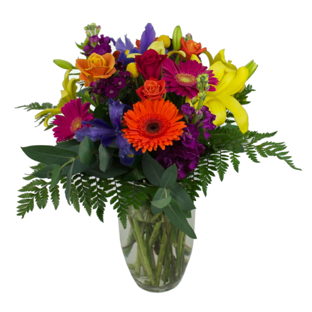 Vase Arrangement of Mixed Flowers – TAMAR VALLEY ROSES
