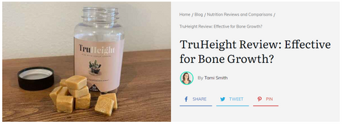 Screenshot of Tami Smith review about TruHeight