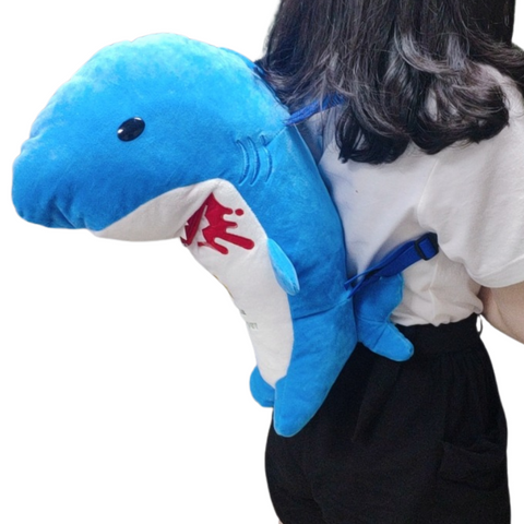 Little Bumper 3d Realistic Baby Shark Stuffed Toy Backpack For Kids