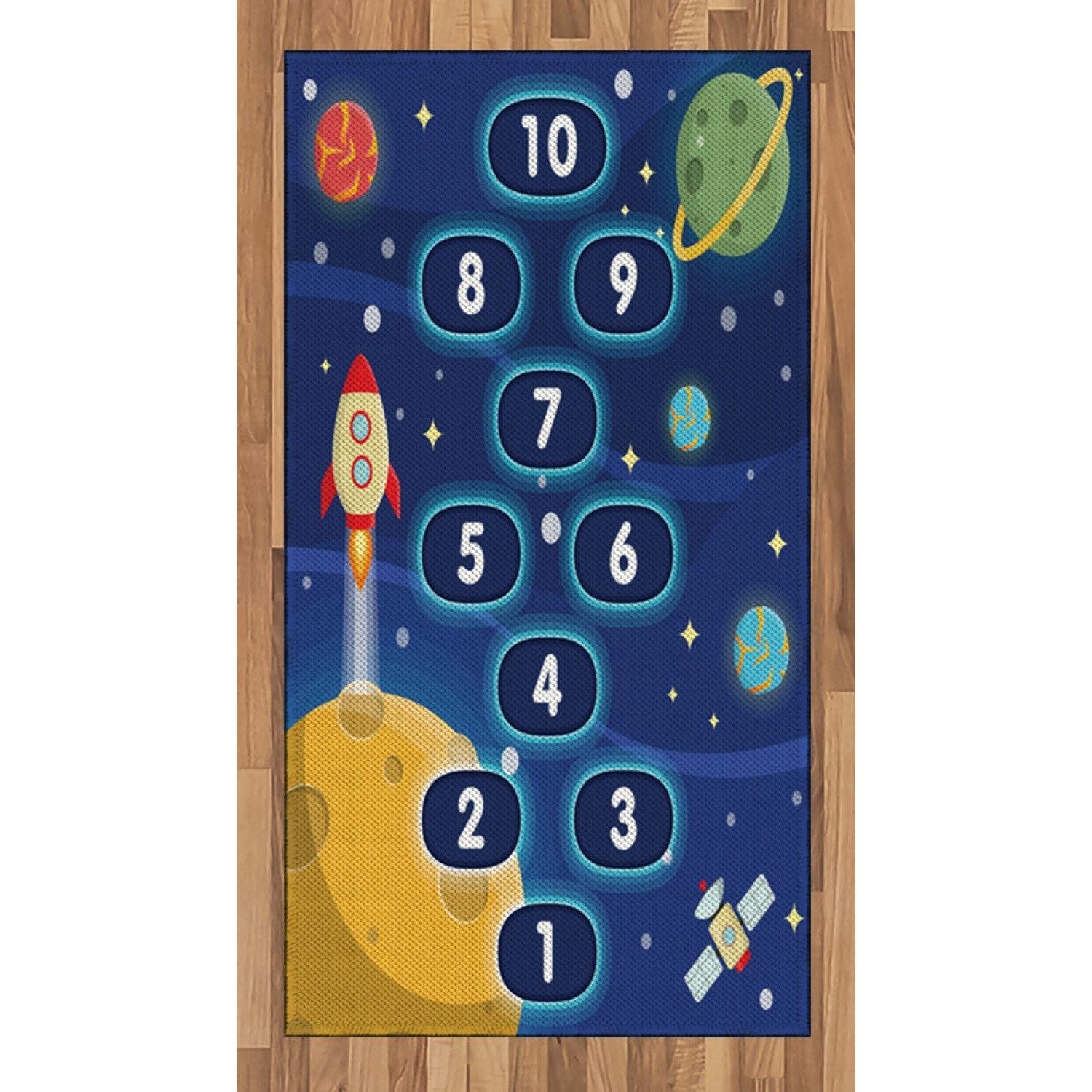 Children Activity Space Science Fiction Themed Rug