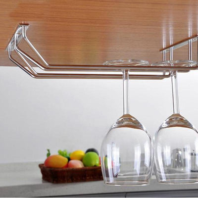 Glass Cup Champagne Holder Kitchen Wall Mount Wine Rack Bar Hanger