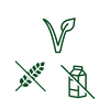 Icons von einem grünen Häkchen und zwei überkreuzten grünen Schraubenschlüsseln auf dunklem Hintergrund.
