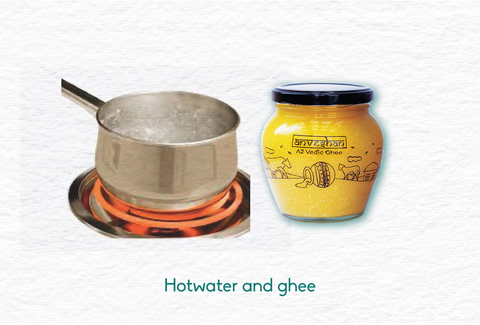 ghee with hot water