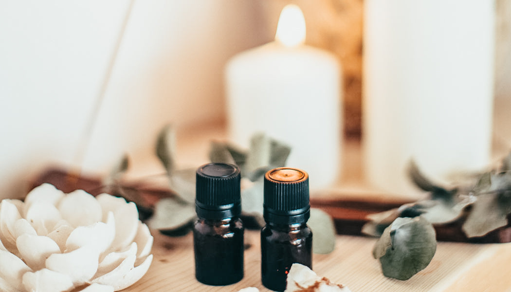 Calming scented candles and oils