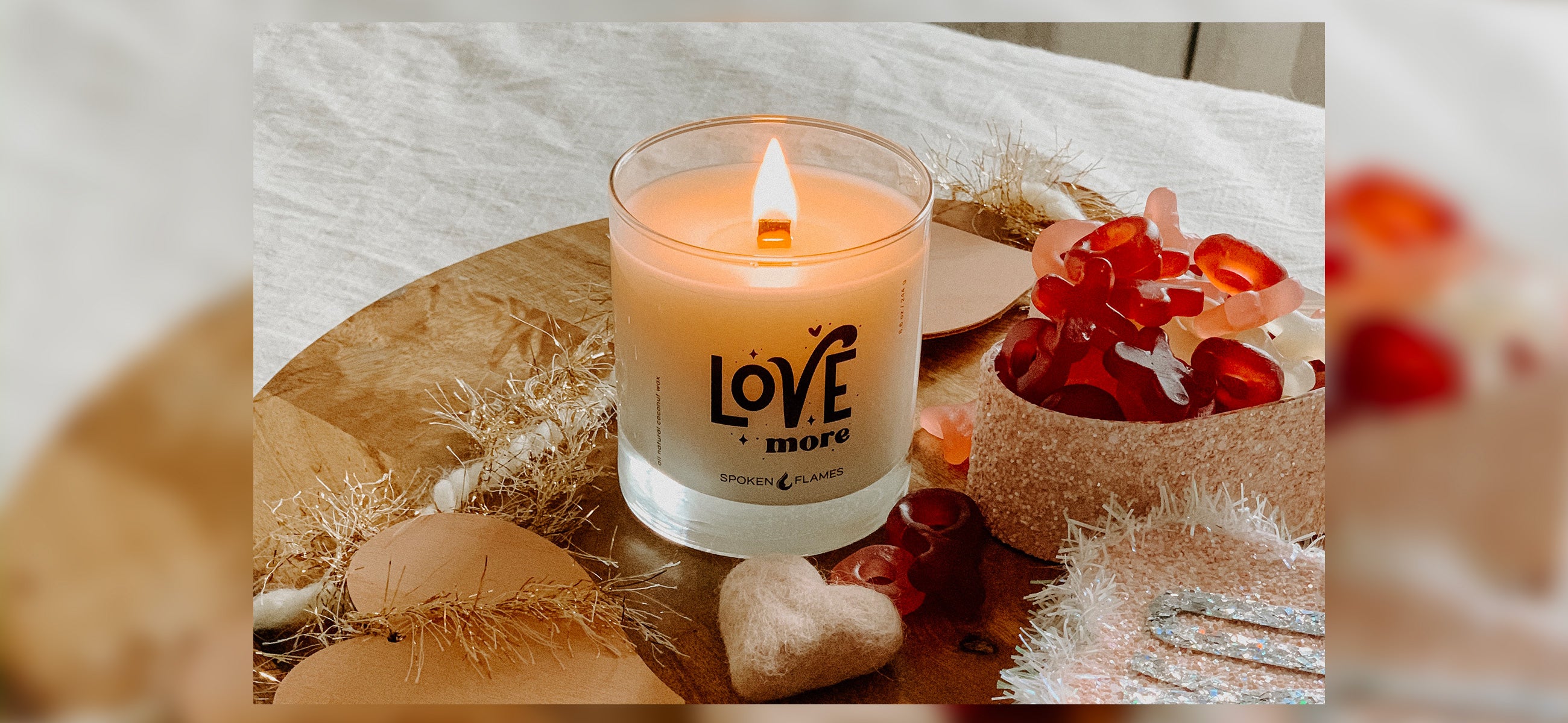 Love More Candle for Valentine's Day – Spoken Flames