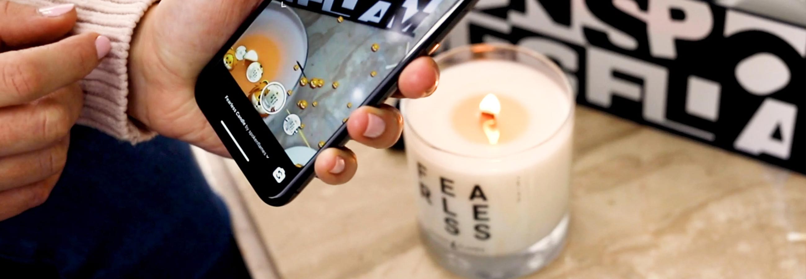 Spoken Flames candles augmented reality feature