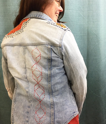 upcycled jean jacket