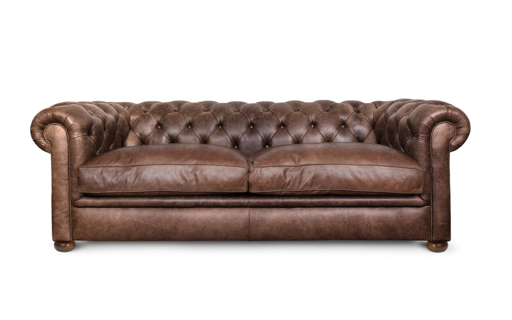 Huxley    Snuggler Chesterfield in Dark brown Vintage leather
