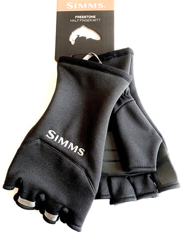 Simms Freestone Half Finger Mitt - Black - XL