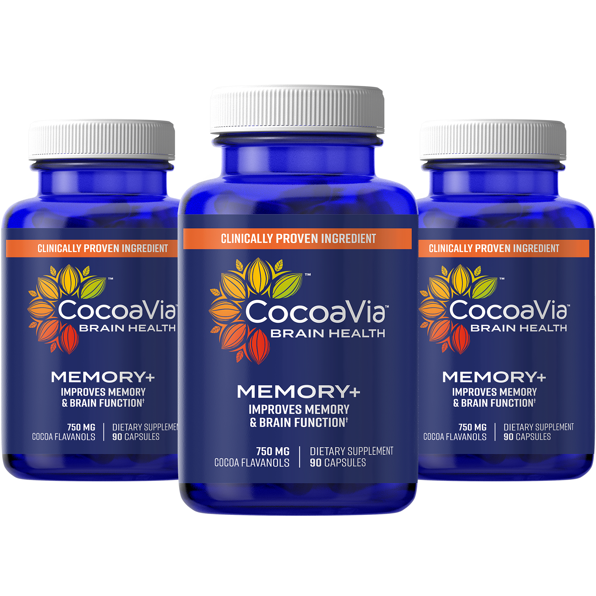 CocoaVia™ Memory+ Supplements, 3-Month Supply - CocoaVia product image