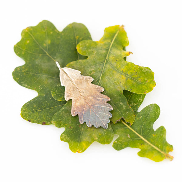 Oak leaf pendant in silver | the Celtic tree horoscope