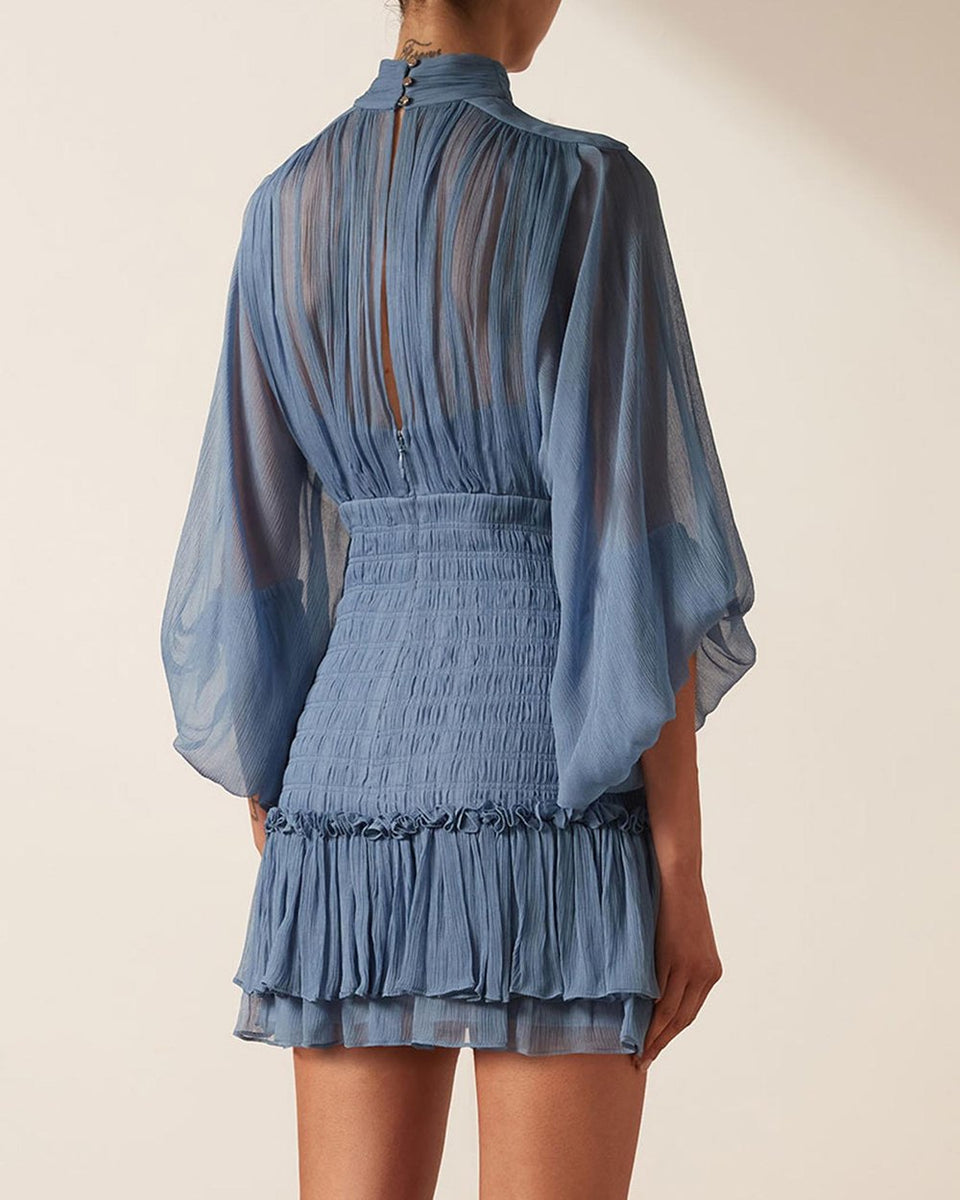 Noemi Long Sleeve Ruched Mini Dress by Shona Joy | By Daniella Boutique