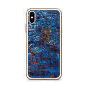 Authentic Nigerian Art - Nigerian Paintings - African Paintings - Rooftops In The Moonlight iPhone Case