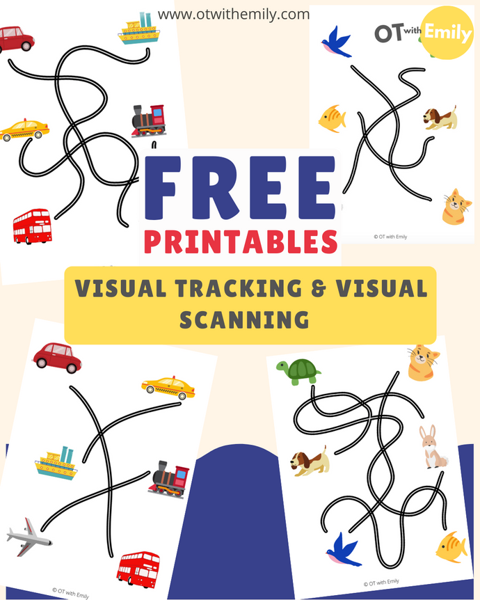 visual scanning tracking worksheets otwithemily